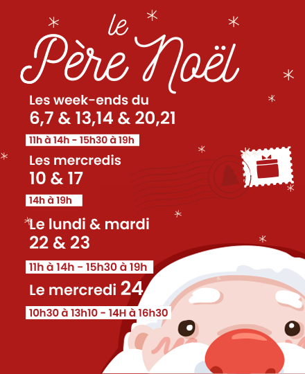 🎅 LE PÈRE NOËL VOUS ATTENDS AU CENTRE COMMERCIAL VILLE DU BOIS !